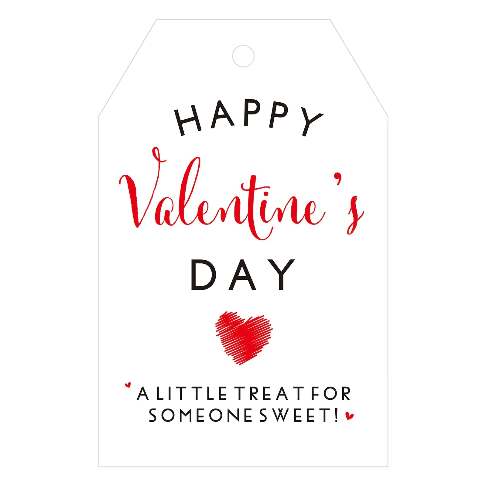 G2PLUS Valentines Day Gift Tags 50PCS Happy Valentines Day Tags A Little Treat for Someone Sweet Tags Red Heart Valentines Day Gift Tags with String for Valentines Wedding Party Favors