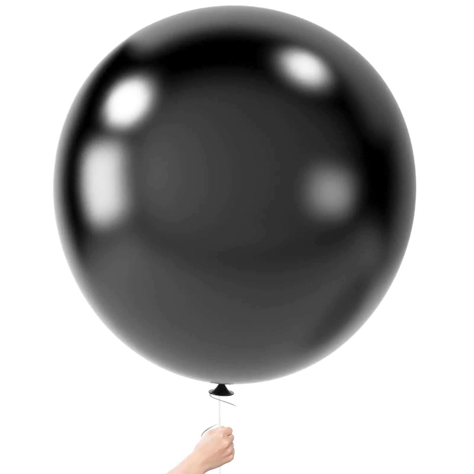 LovesTown 4PCS Large Balloons 36inch Giant Balloons Jumbo Balloons Black Latex Balloons for Wedding Engagement Graduation Anniversary Decorations