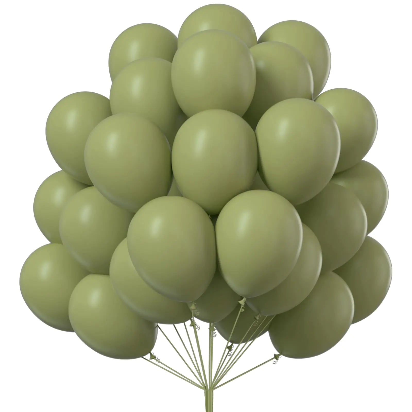 PartyWoo Sage Green Balloons 101 pcs 12 Inch Sage Balloons Olive Green Balloons for Sage Green Party Olive Balloons Birthday Graduation Safari Jungle Forest Baby Shower Party Decorations Green-F11